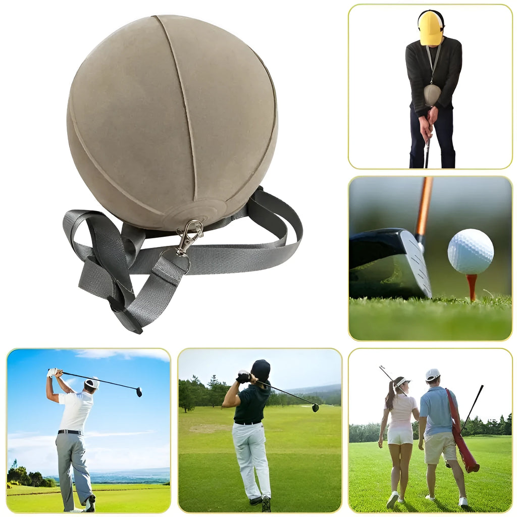 Smart inflatable ball swing trainer made of PVC cloth in grey colour with tethered ball for practice