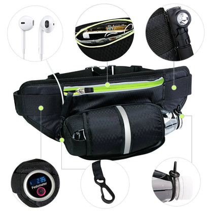 Multifunctional running waist bag sports belt in various colours, adjustable and waterproof