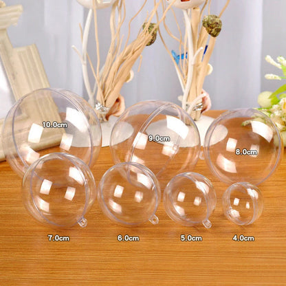 Food-grade PS plastic hollow decoration balls in various sizes for versatile use