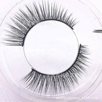 3D-16 mink hair false eyelashes with natural eye tail elongation and cotton terminals