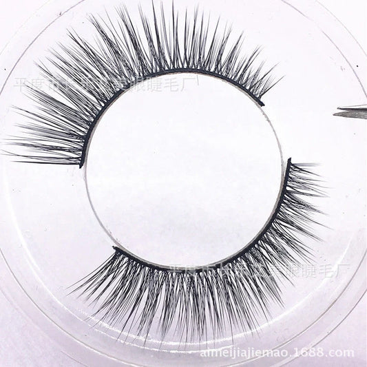 3D-16 mink hair false eyelashes with natural eye tail elongation and cotton terminals