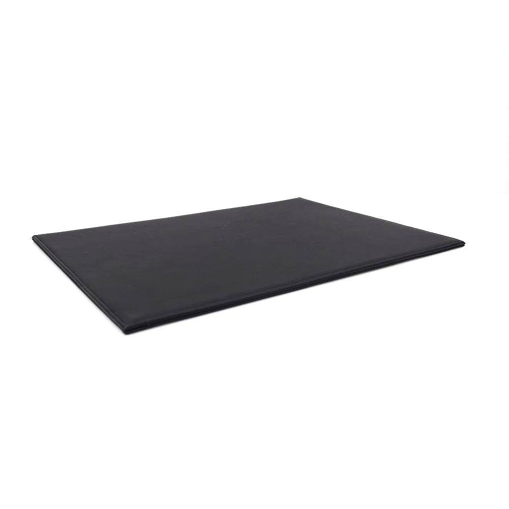 Anti-radiation printing tablet pad in colours black, black gold, blue, and green on a work surface.