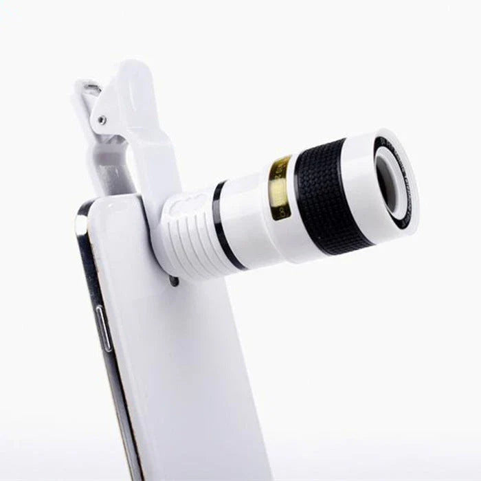 20x magnification cell phone telescope lens with anti-sidelight design for clear distant photography