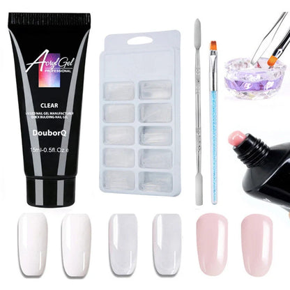 DIY Nail Polish Art Set featuring resin-based formula and application tools for creative manicures