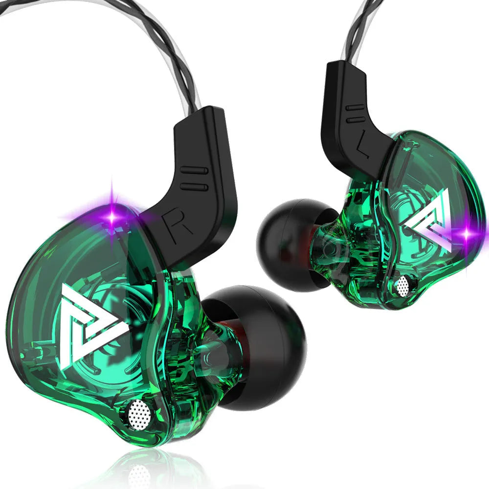 AK6 wired in-ear headset with inline remote and microphone, 3.5mm plug, TPE cable, black colour