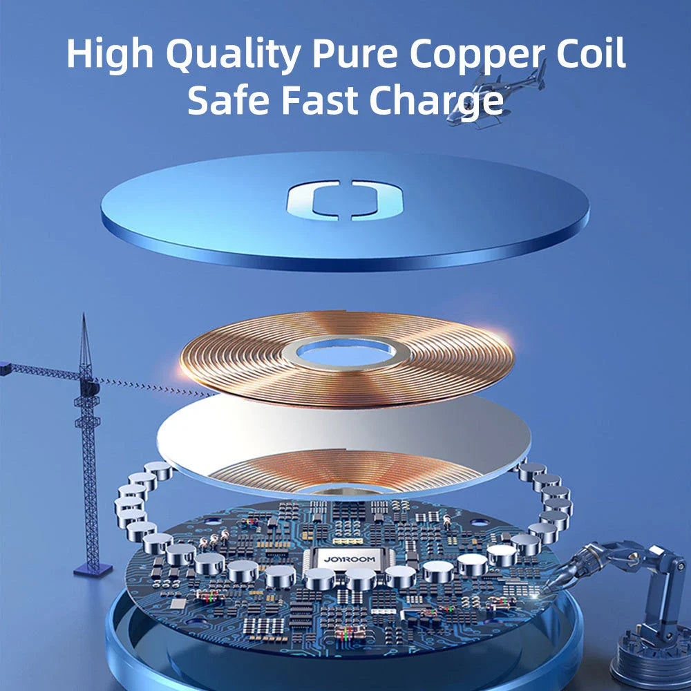 Ultra-thin magnetic wireless charger for iPhone 12 with fast charging capabilities