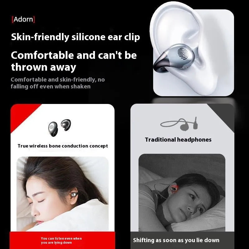 S29 wireless Bluetooth headset binaural non in-ear mini-portable in black with digital display charging case