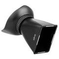 Black camera LCD viewfinder with magnification lens and magnetic mount for DSLR and mirrorless cameras.