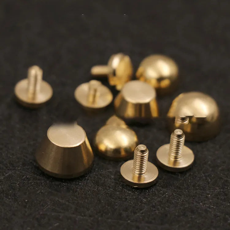 Brass decorative buckle in 10x6mm and 12x7mm sizes with polished finish