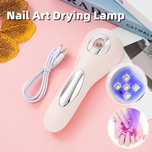 Rechargeable handheld UV LED nail dryer for quick drying of gel nail polish and extensions