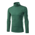Turtleneck t-shirt bottoming shirt with high collar and long sleeves in cotton blend, available in five colours