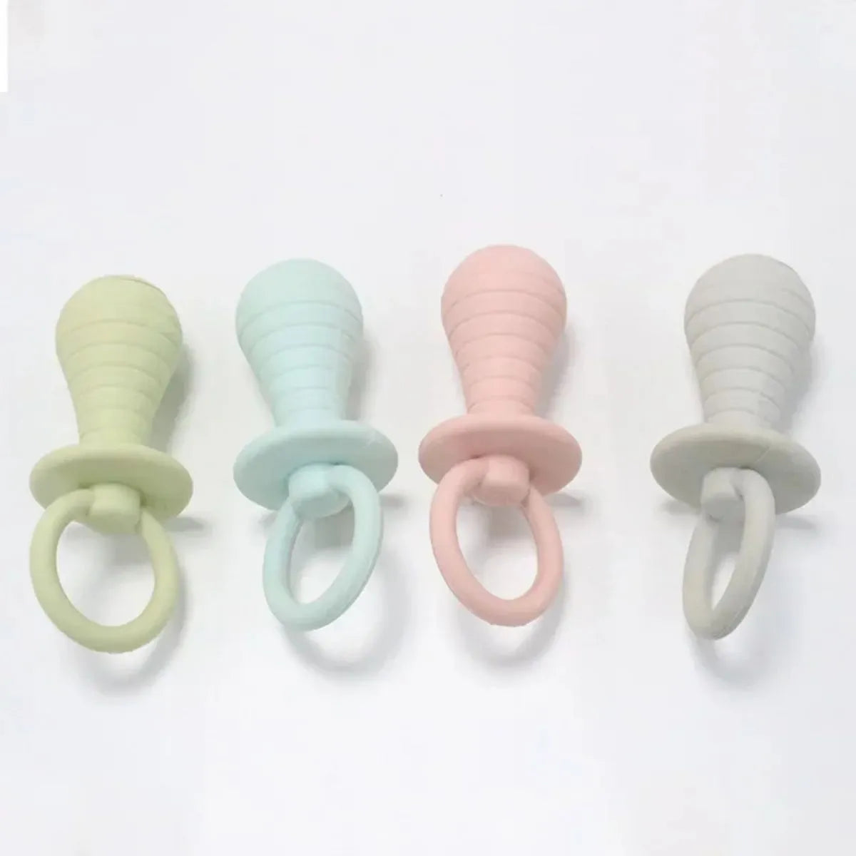 TPR pet pacifier chew toy with squeaker for newborn dogs and cats in blue colour