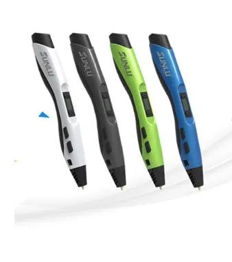Plastic 3D printing pen 18cm long in black for 3D painting and graffiti