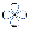 Blue eight-character TPR resistance puller for shoulder fitness exercises.