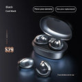 S29 wireless Bluetooth headset binaural non in-ear mini-portable in black with digital display charging case