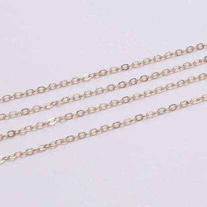 Copper Clad Iron Cross Chain for DIY jewellery making in various colours and thicknesses