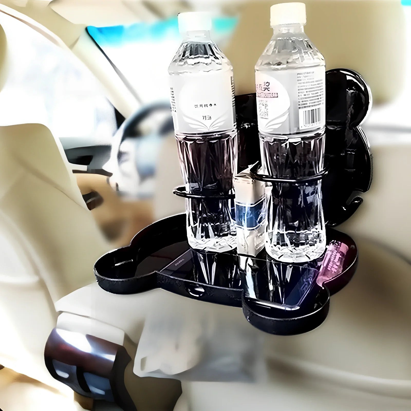 Child car seat table with 20x23.5cm surface mounted on vehicle seat back