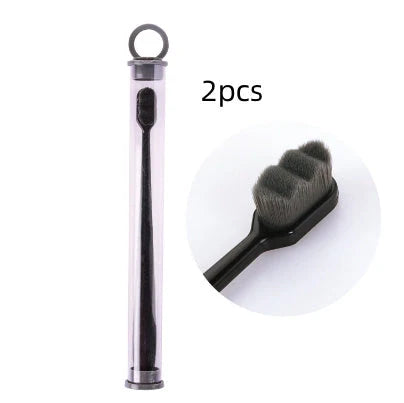 Ultra-fine nylon toothbrush with super soft 2.3cm bristles for sensitive gums