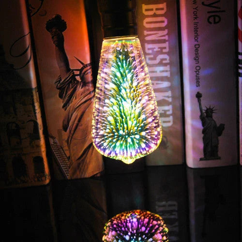 Vibrant 3D Fireworks LED Bulb - Eco-Friendly Home Lighting for Kiwi Celebrations