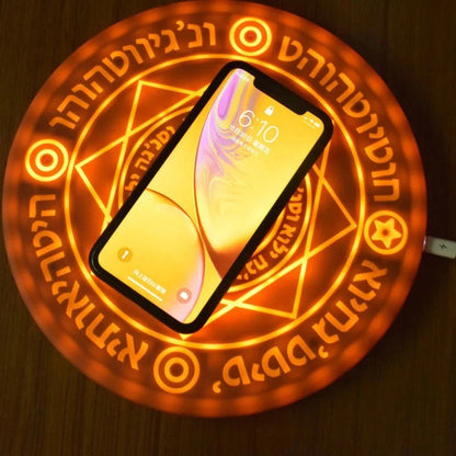 Stylish 10W wireless charging pad with unique magic array pattern design for fast, cord-free charging of compatible devices