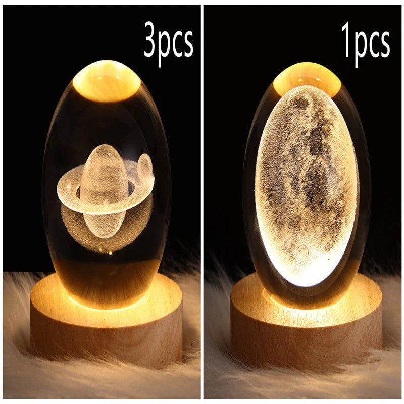 Magical Galaxy Crystal Ball Lamp with captivating 3D celestial lighting effects