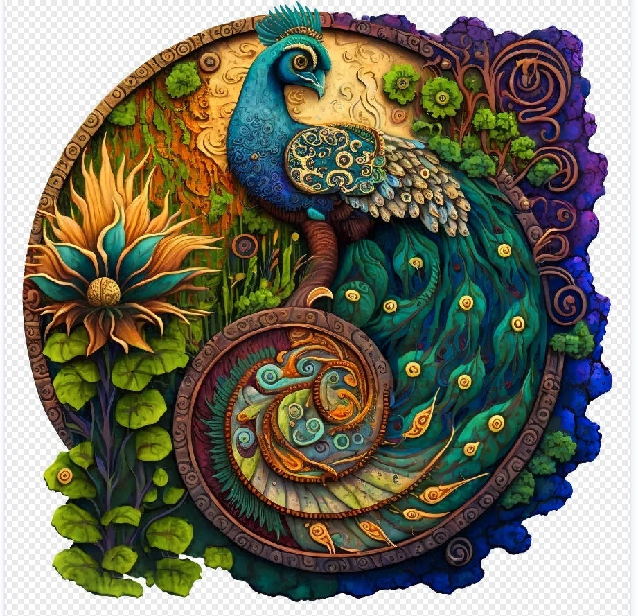 PuzzlesUp Round And Rectangle Wooden Box - Handcrafted Storage Solution