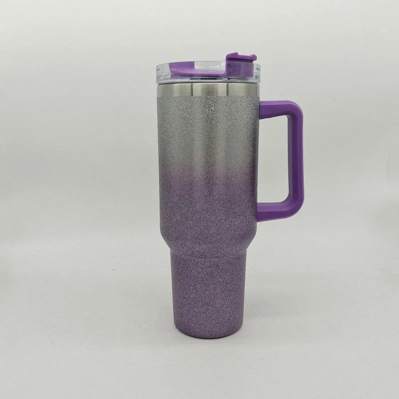 Double-layer stainless steel vacuum insulation cup in various colours, perfect for keeping drinks hot or cold.