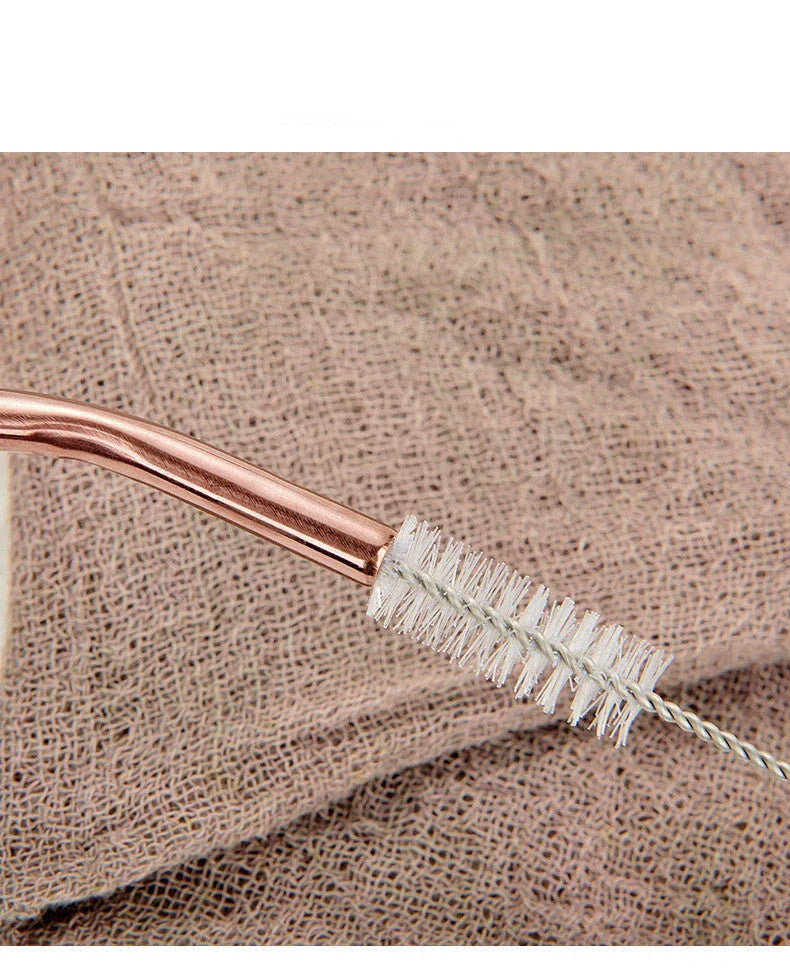 Stainless steel stirring spoon with integrated filter straw in various colours