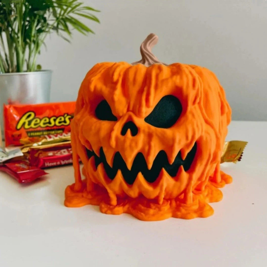 Spooky Pumpkin Candy Bowl - A Unique and Durable Halloween Decoration for Distributing Treats and Adding Festive Flair