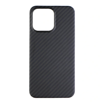 Matte black Kevlar fibre iPhone 12 case with crater texture and exposed buttons for drop protection