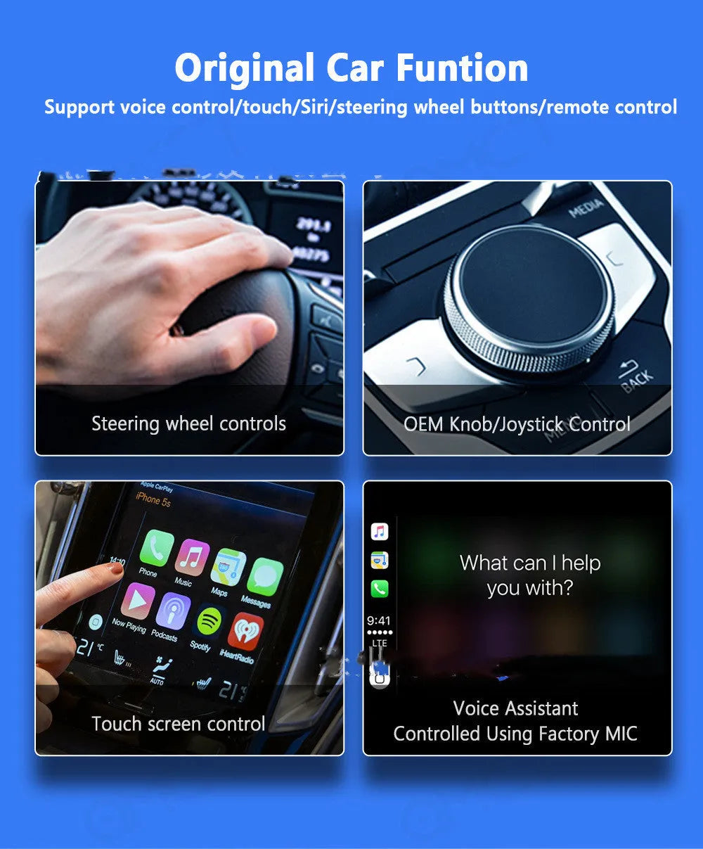 9-inch black car GPS navigation unit with capacitive touch screen and USB-A interface