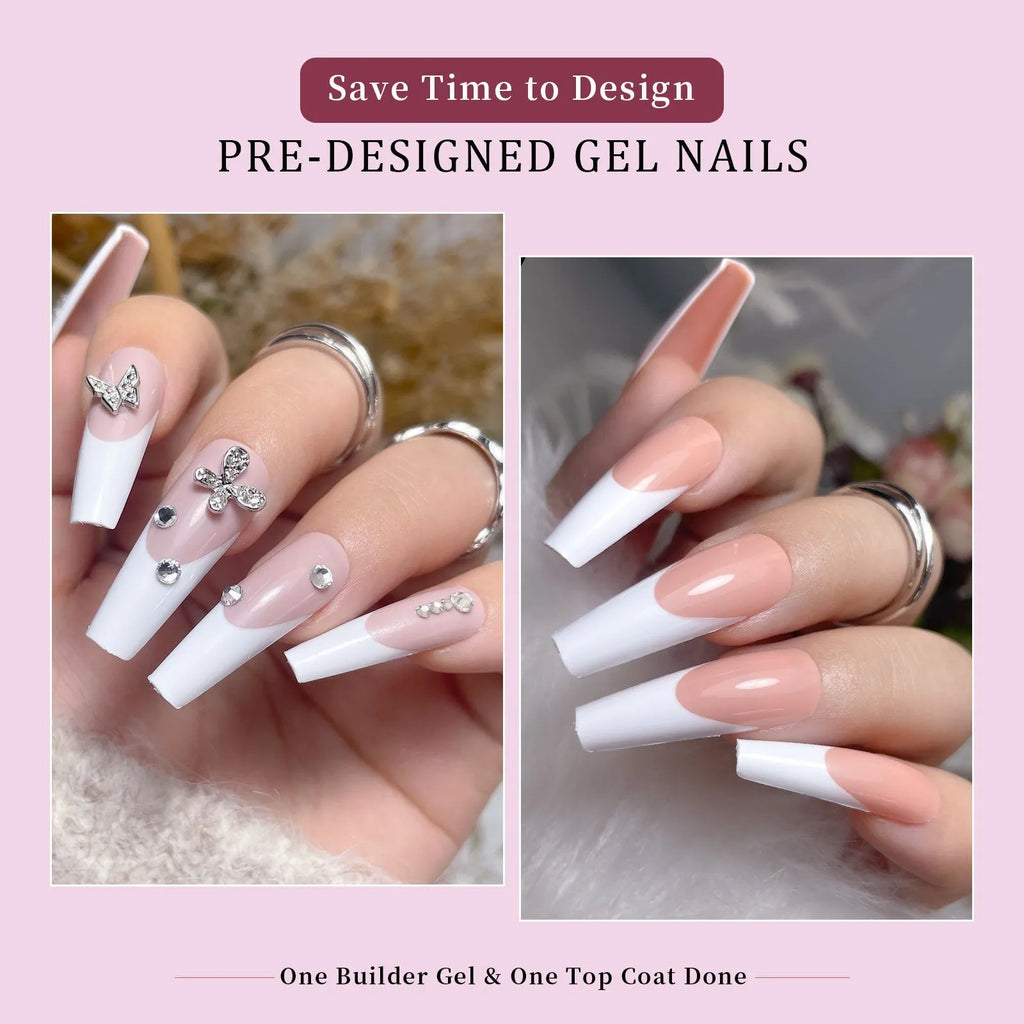 French Wear seamless removable nail stickers, 288-piece set in armour style