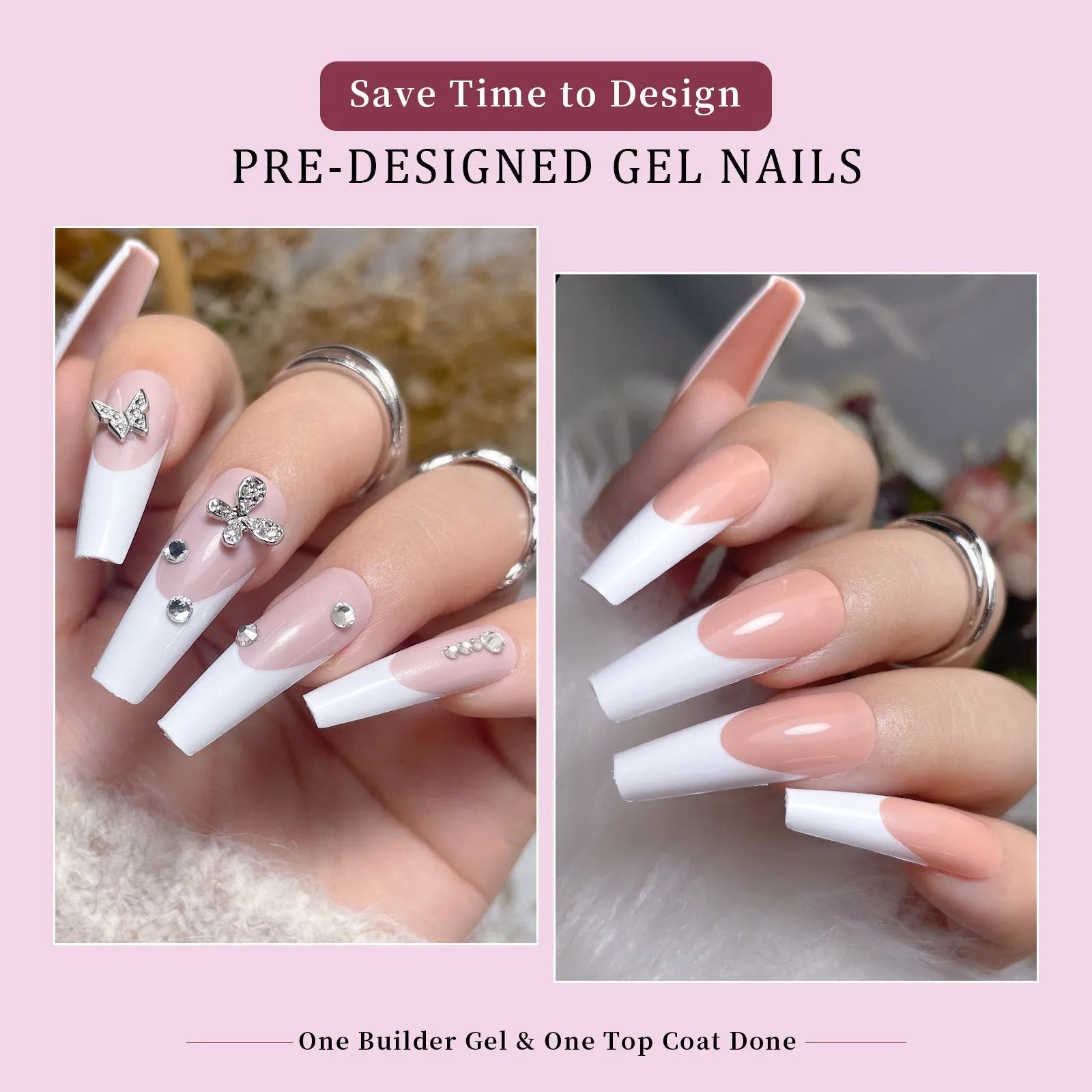 French Wear seamless removable nail stickers, 288-piece set in armour style