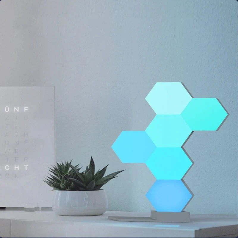 Smart Quantum Lamp with voice control, customizable color lighting, and modular design for home decor