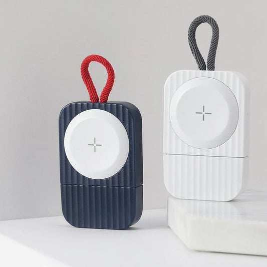 Universal Magnetic Wireless Charger for Apple Watch in white and blue