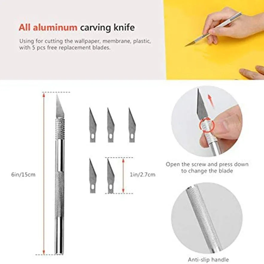Plastic automotive film smoothing tool set for car window tint installation in 10 piece or 12 piece configurations