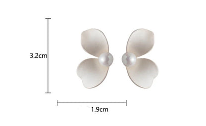 Sterling silver needle Mori style fresh flower stud earrings in various colours