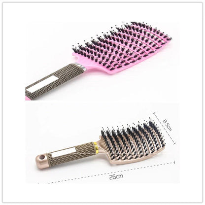 Ultra-Soft Detangling Hair Brush with Scalp Massage - Premium Bristles and Nylon for Effortless Tangle-Free Hair