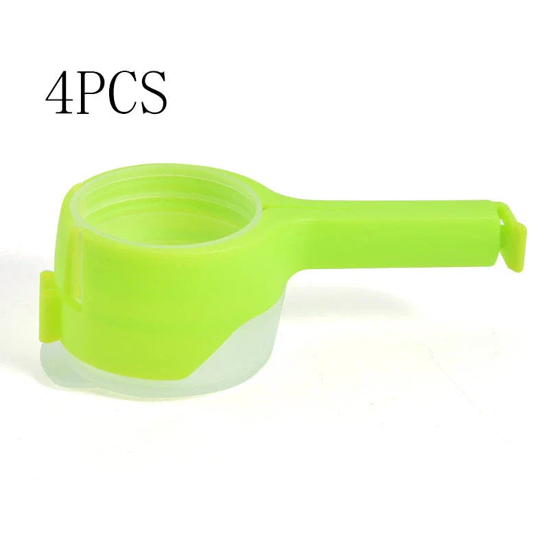 Versatile food clips in a range of colours, featuring airtight sealing and a convenient pour spout