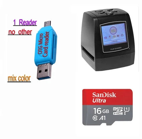 Compact 35mm film scanner with 5.0 Mega pixels resolution for high-quality digital conversion