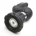 Black sprinkler gun car washer cleaning tool with five spray settings and rubber grip on a white background