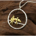 925 sterling silver pendant necklace with cute bird shape on link chain choker for women