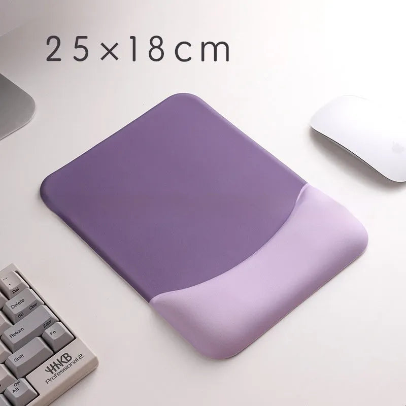 Square silicone gel wrist rest mouse mat with cloth surface in fresh style colour options