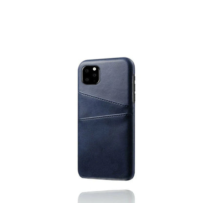 Apple-compatible phone case with dual card slots in geometric design