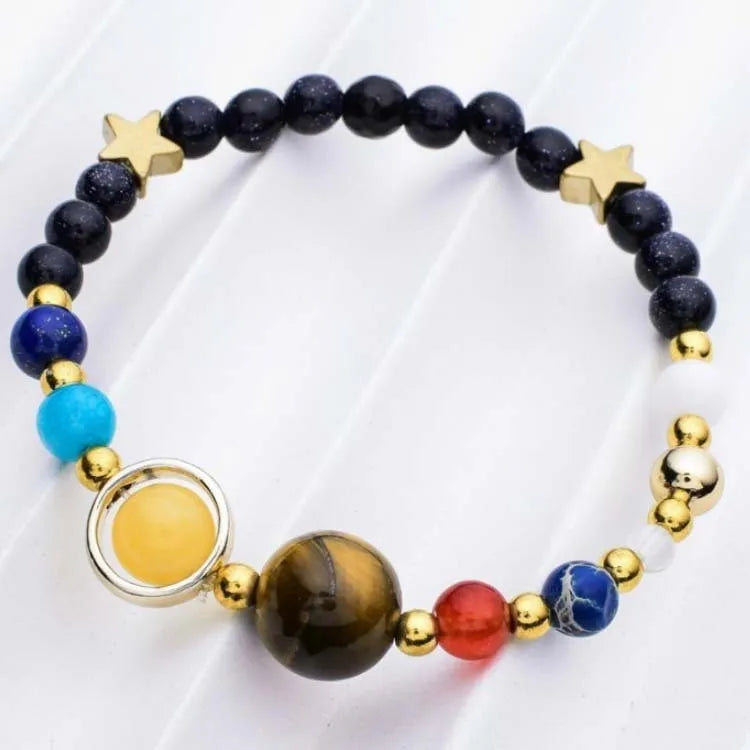 Unisex alloy bracelet with constellation motif and electroplated finish in photo colour