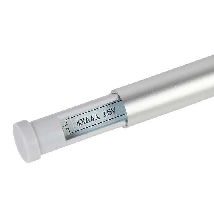 LED mirror lamp with remote control showing dimmable white illumination around vanity mirror