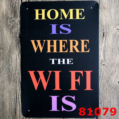 Retro tin decorative painting for living room wall decor