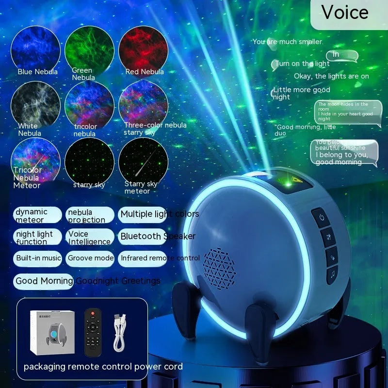 Dream Starry Sky Projector HD laser projection lamp with USB cable, compact ABS PC housing, 12.8x11.5x13.3cm