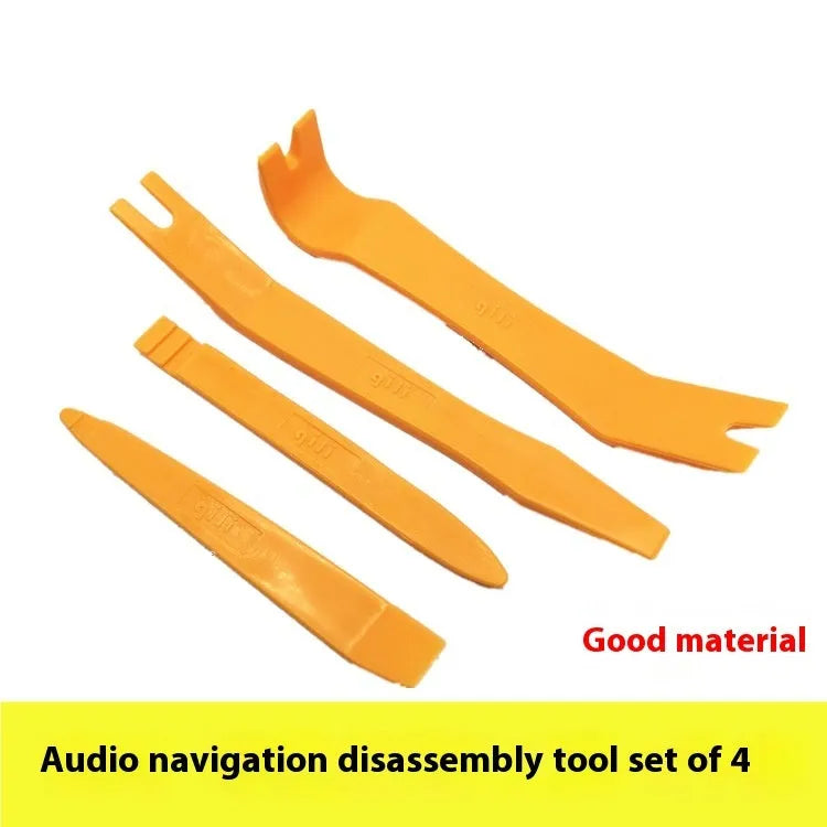 Four piece set of car interior rocker screwdrivers made of 45 manganese steel, packed as one set