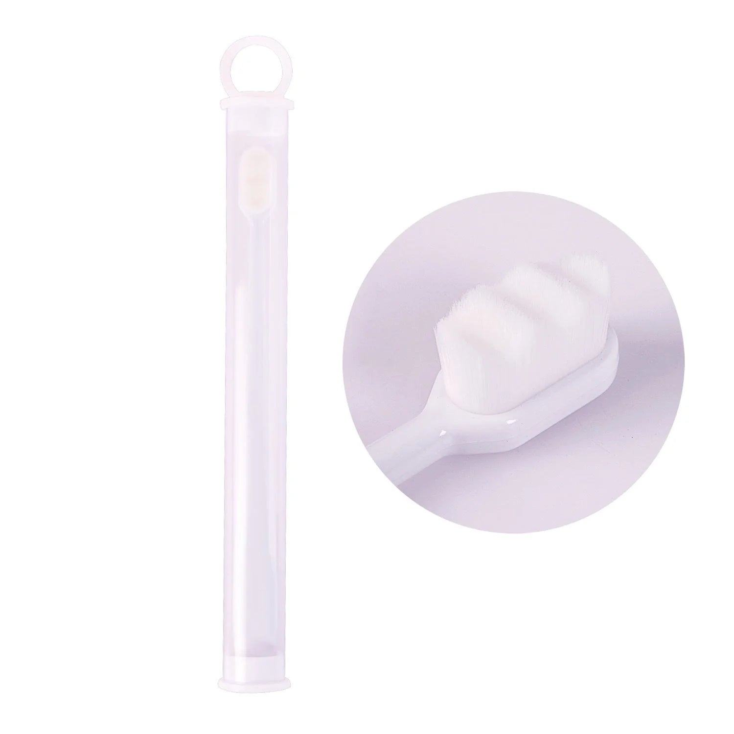 Ultra-fine nylon toothbrush with super soft 2.3cm bristles for sensitive gums
